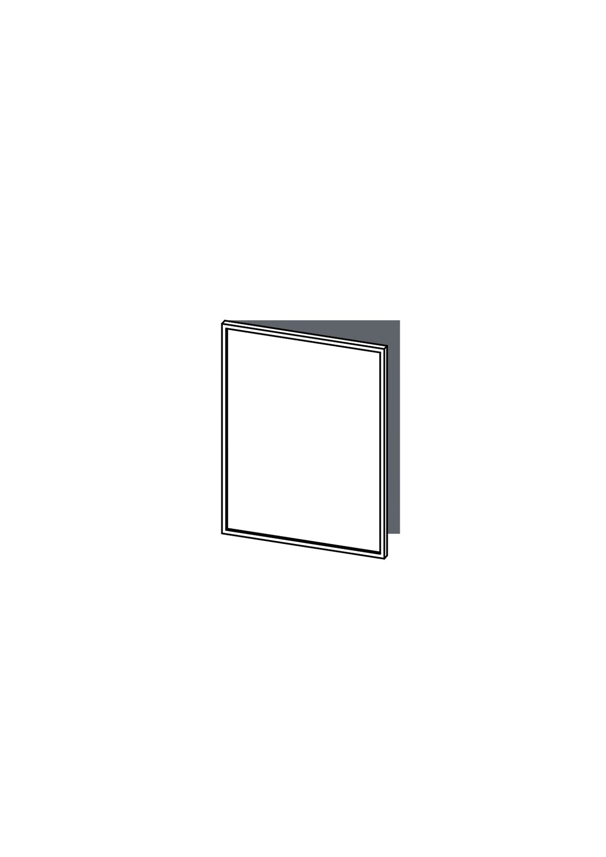 60x80 - Left Hung - Slim Shaker - Unpainted (Raw) - METOD, line drawing