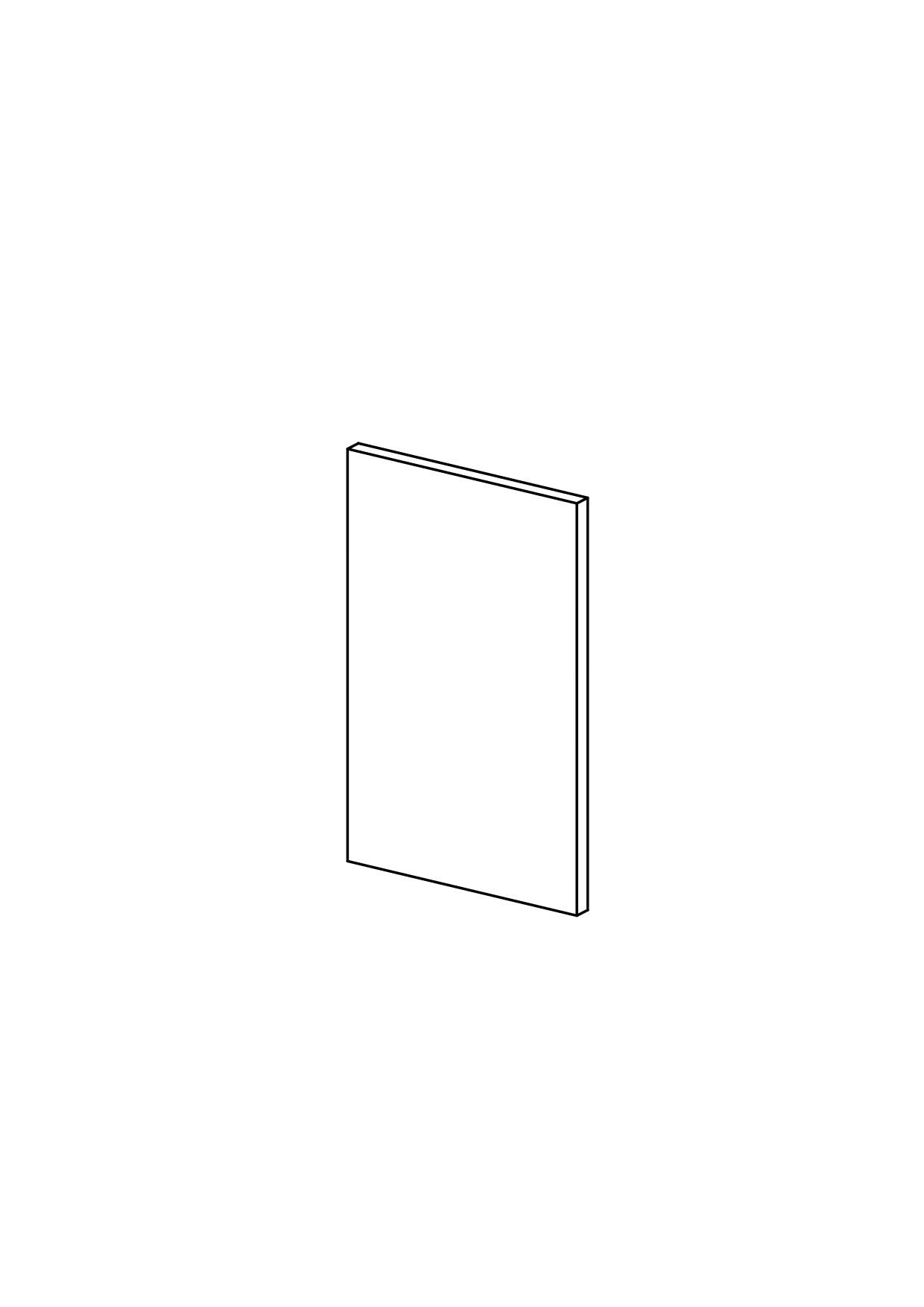 62x100 - Cover Panel - Plain - Timber Veneer - METOD