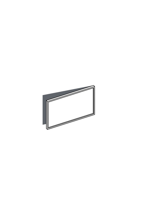 60x38  - Right Hung - Slim Shaker - Painted (2Pac Poly) - BESTA, line drawing