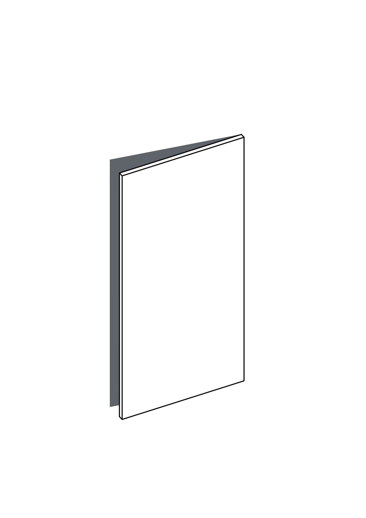 60x128 Right Hung - Woodgrain - BESTA, line drawing