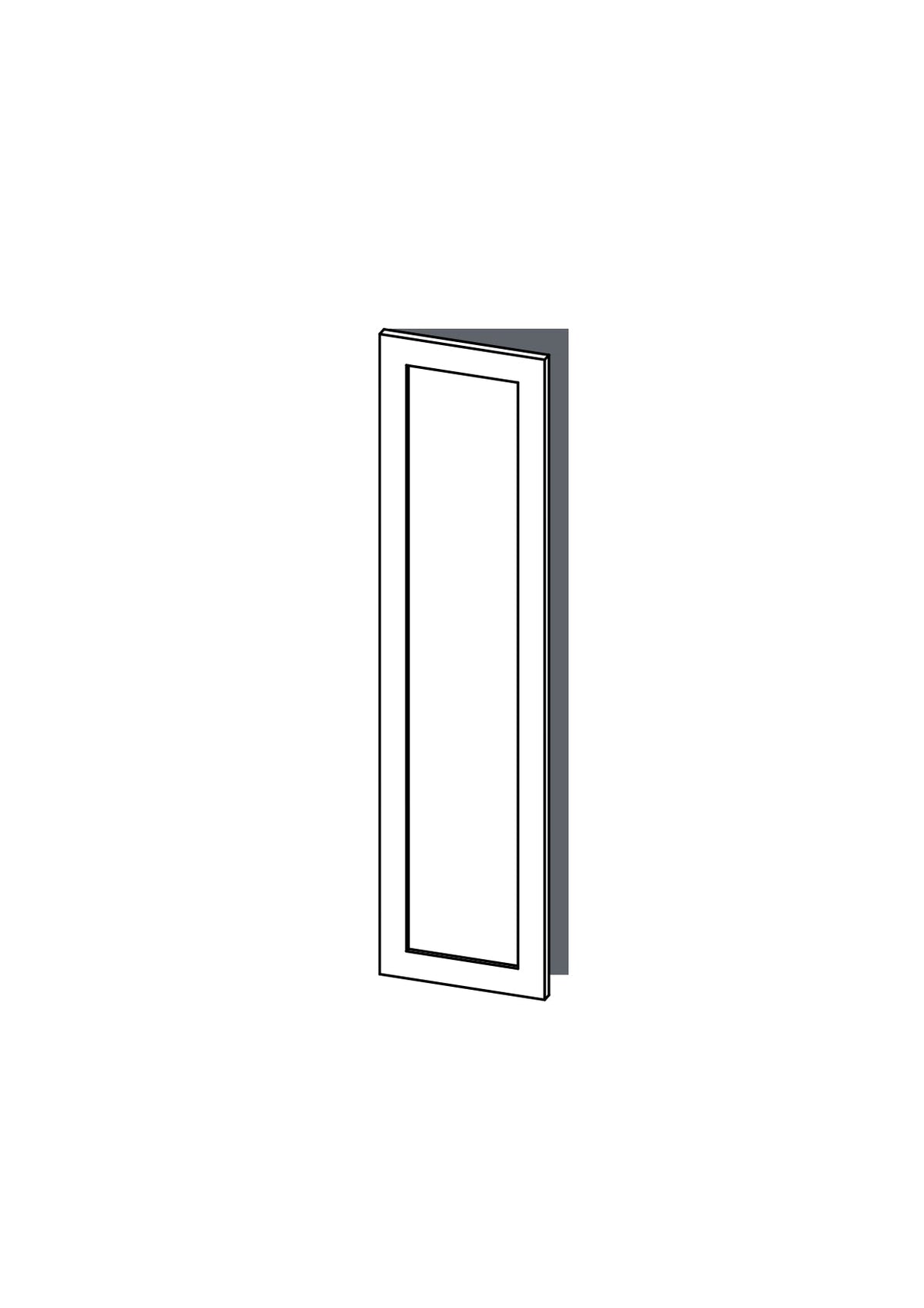 40x160 - Left Hung - Shaker - Painted (2Pac Poly) - METOD, line drawing