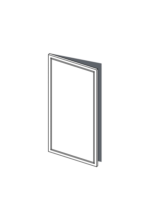 60x128 Left Hung - French Shaker - Unpainted (Raw) - BESTA, line drawing