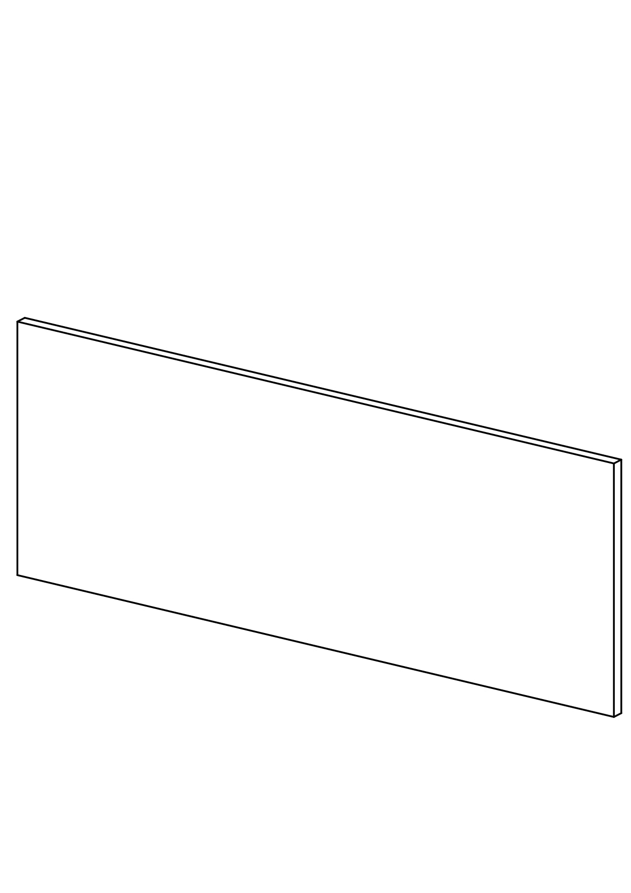 240x90 - Cover Panel - Plain - Timber Veneer - METOD