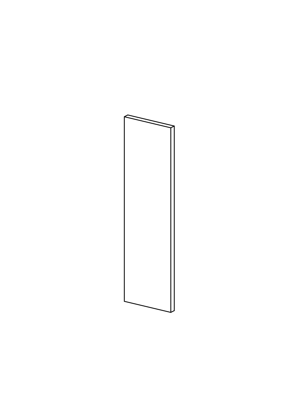 40x140 - Cover Panel - Plain - Timber Veneer - METOD