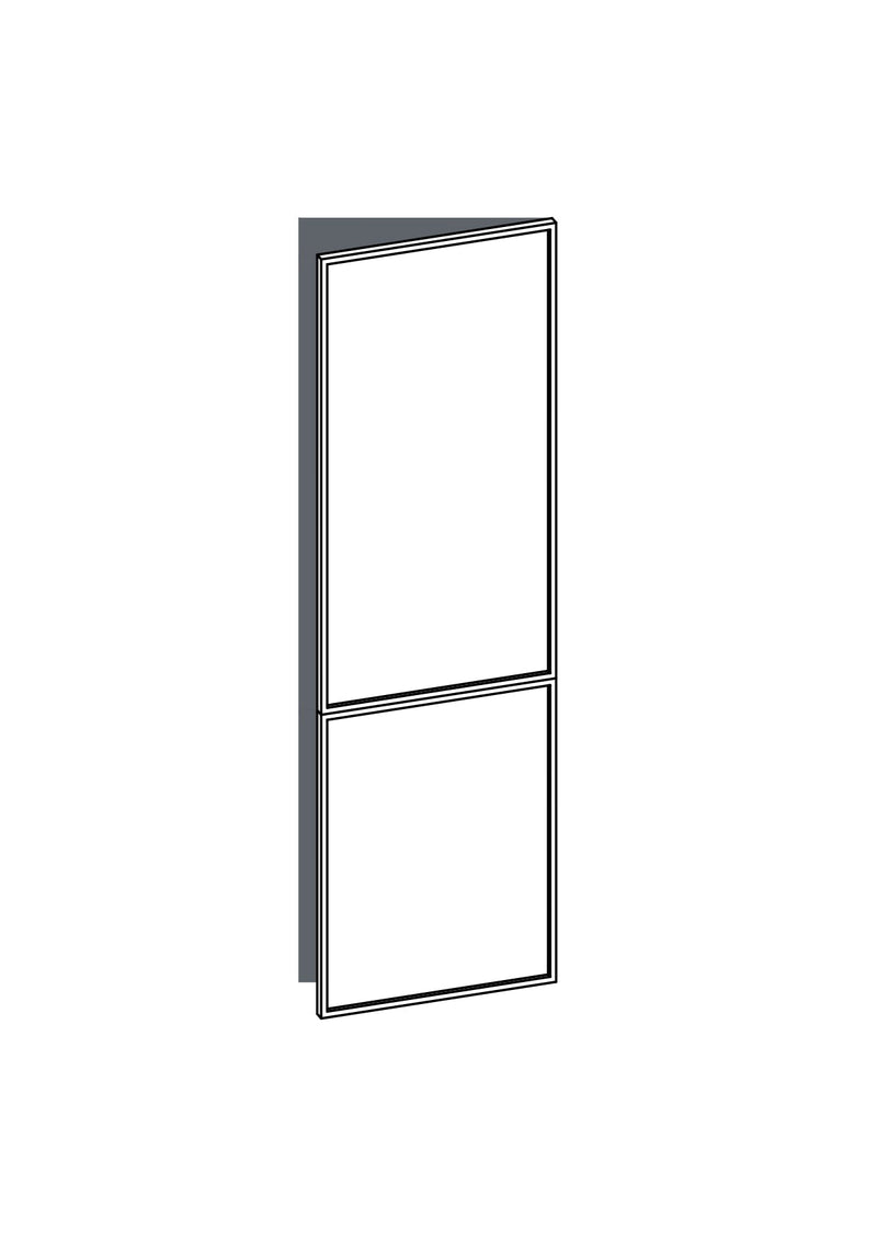 60x200 - Right Hung (Fridge) - Slim Shaker - Painted (2Pac Poly) - METOD, line drawing