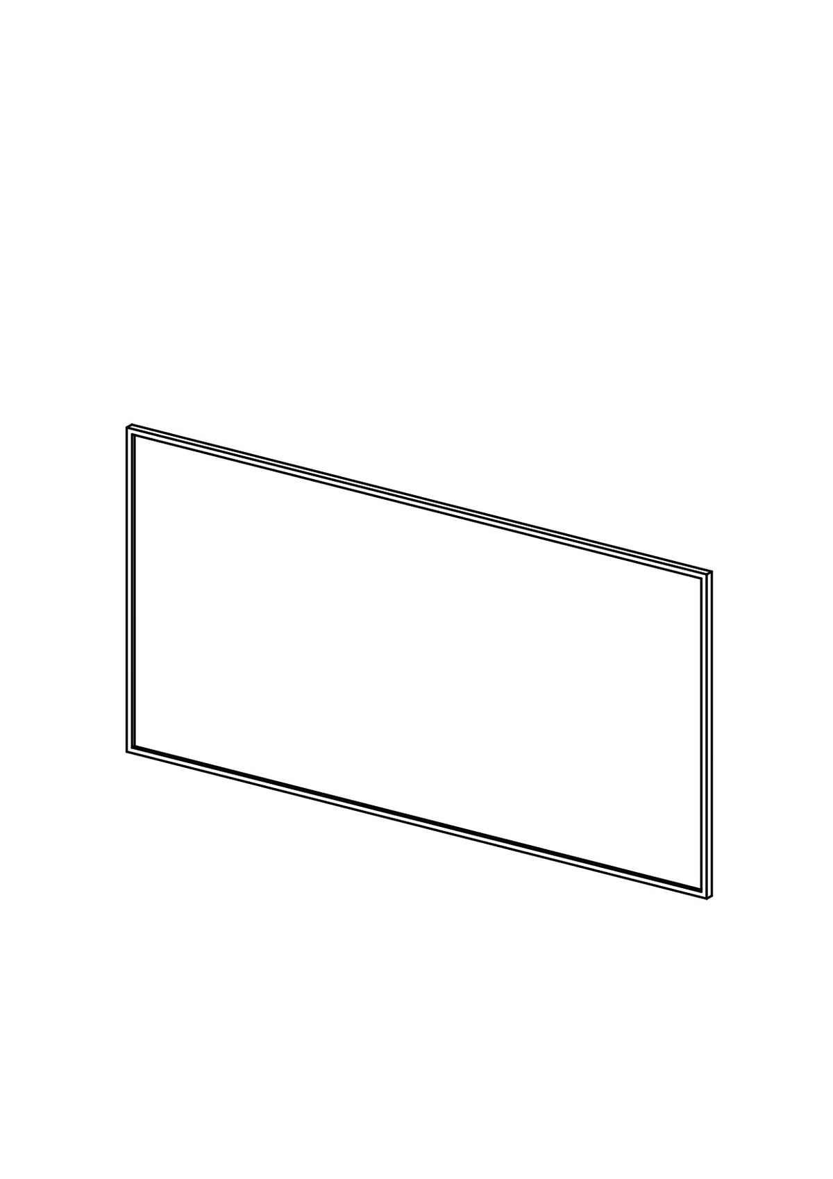 80x40 Drawer - Slim Shaker - Unpainted (Raw) - METOD, line drawing