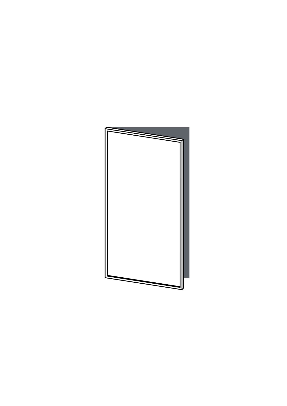 60x120 - Left Hung - Slim Shaker - Unpainted (Raw) - METOD, line drawing