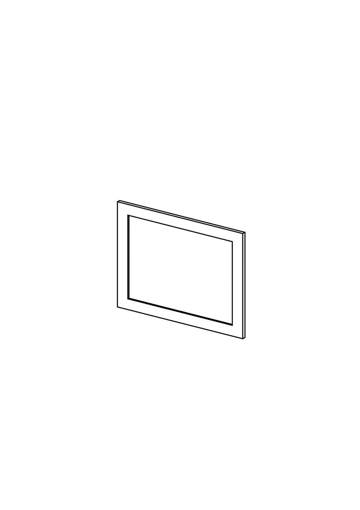 40x30 Drawer - Shaker - Unpainted (Raw) - METOD, line drawing