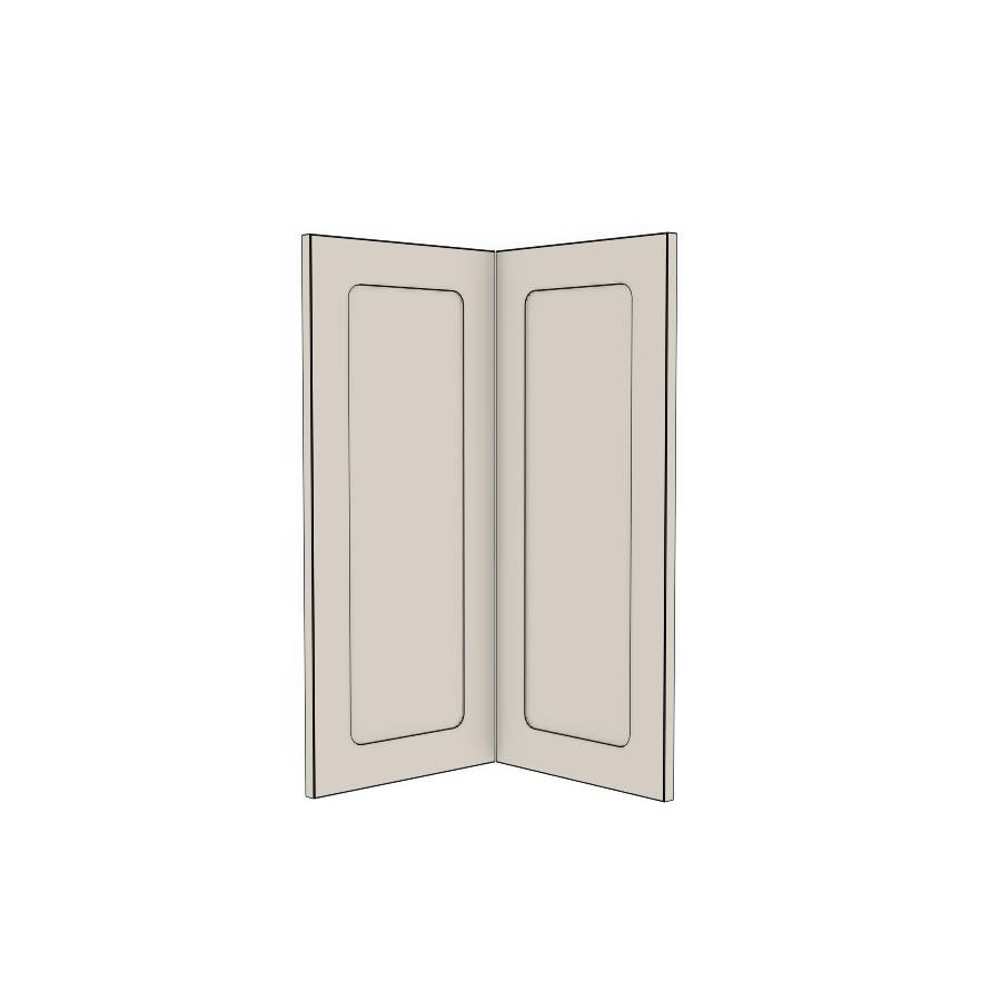 Corner Base Cabinet Doors (2pk) - Round Shaker - Unpainted (Raw) - KABOODLE