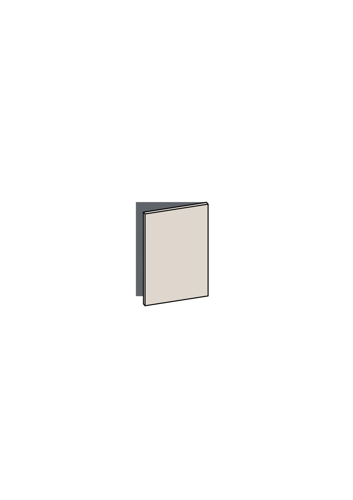 450mm Cabinet Door (447x717mm) - Right Hung (Overhang) - Polytec - BUNNINGS — made to fit BUNNINGS
