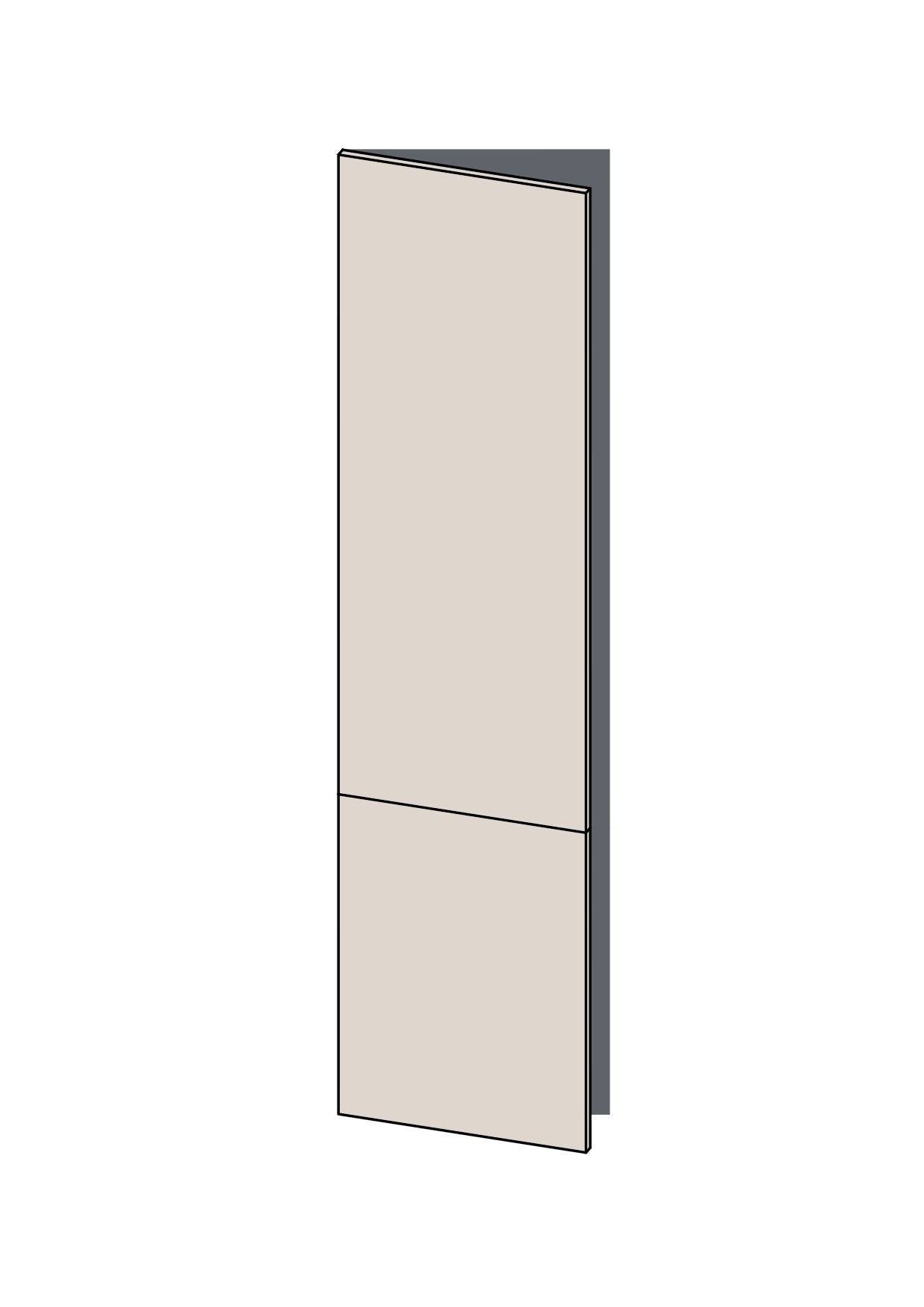 500mm Fridge Cabinet Doors - Polytec - BUNNINGS — made to fit BUNNINGS