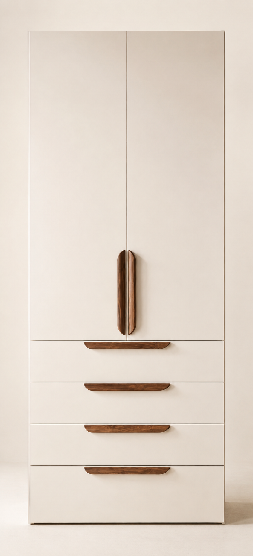 100x236 - 2 Doors + 4 Drawer Fronts - Midi Shaker - Unpainted (Raw) - PAX - (To Fit 100cm PAX Frame)